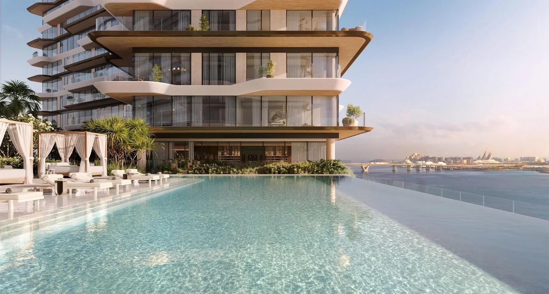 Infinity pool deck overlooking the sea